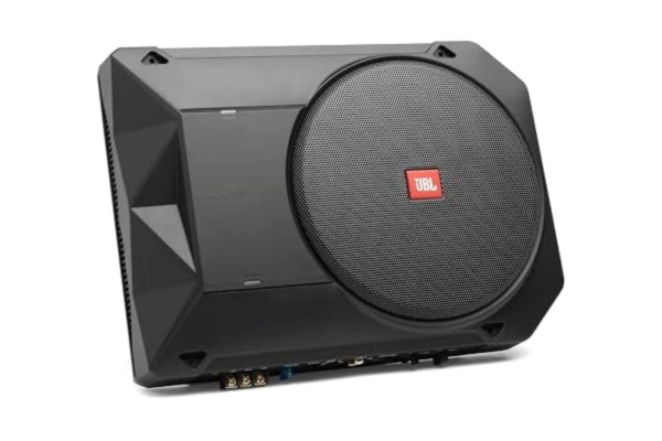 JBL  BassPro SL2 Aktiv bilsubwoofer - Aktivt bashögtalare för hifi under sätet med basreflexbas JBL box stor 8 tum | 200 mm och 125 Watt aktiv förstärkare bil