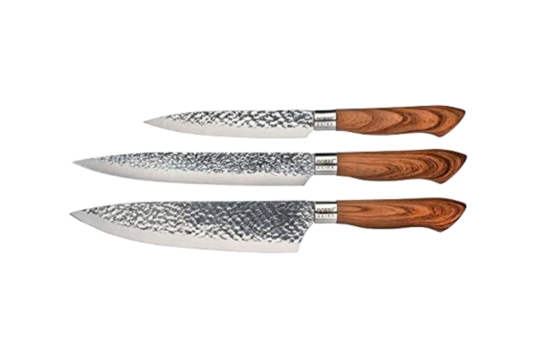 Dorre  Knivset Akira - Brunt handtag - Kockkniv, köttkniv & skalkniv