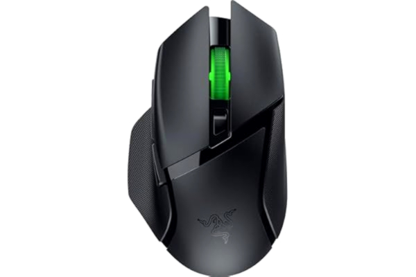 Razer  Basilisk V3 X HyperSpeed - Anpassningsbar trådlös spelmus (ikonisk ergonomisk form med 9 anpassningsbara kontroller, HyperSpeed Wireless, 5G Advanced 18K Optical Sensor, Chroma RGB) Svart