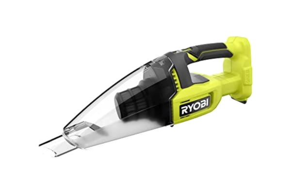 Ryobi RYOBI 18 V ONE+ sladdlös handdammsugare RHV18-0 (upp till 1 450 l/min luftflöde, 600 ml dammbehållare, 34 luftwatts, låsbar strömbrytare för kontinuerlig drift, utan batteri och laddare), grön