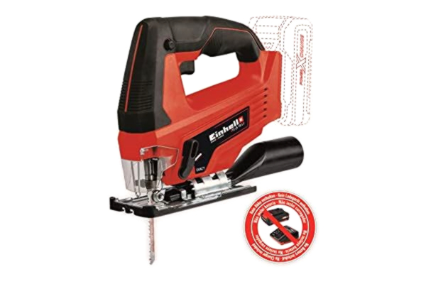 Einhell  4321209 Cordless jig Saw TC-JS 18 Li Power X-Change(18 V,Selectable Pendulum Action, Universal Blade Holder, Dust Blow-off Function, Integrated Plastic Sliding Element),20.7 cm*19.6 cm*7.5 cm