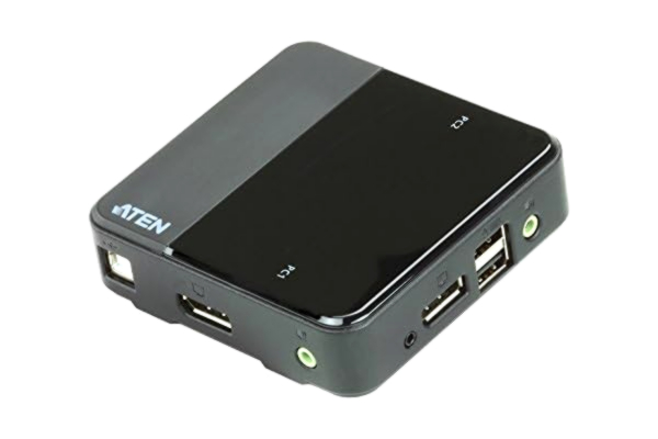 Aten ATEN CS782DP KVM-omkopplare 2-port, Svart