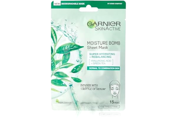 Garnier GARNIER Tissue Mask Moisture Bomb Super Hydrating & Energizing, grön, 32 g
