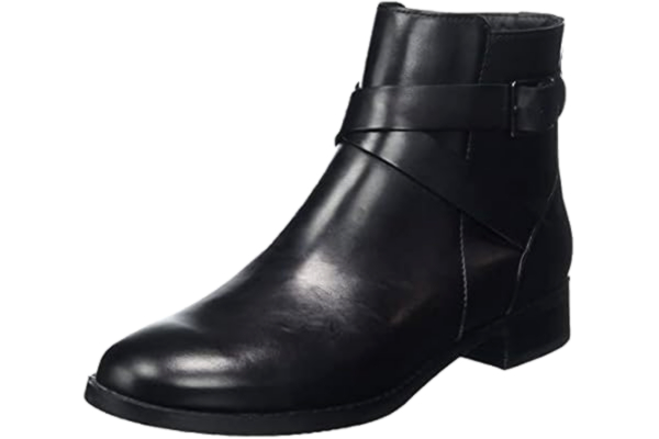 Clarks  Damskie buty Hamble Buckle Fashion Boot, Black Leather, 41 EU