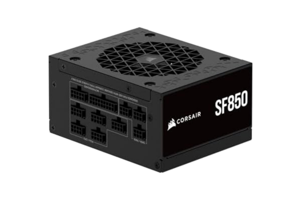 Corsair CORSAIR SF850 (2024) Fullt Modulärt 80 PLUS Platinum ATX-Strömförsörjning med Låg Ljudnivå – ATX 3.1-Kompatibel – PCIe 5.1-Kompatibel – SFX-till-ATX-Fäste Ingår – Svart