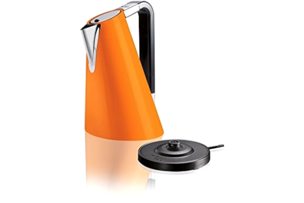 Casa Bugatti BUGATTI, Vera Easy, Bouilloire électrique avec filtre anti-calcaire amovible, Capacité 1,75 litres, 2180 W, Corps en acier inoxydable, couleur Orange