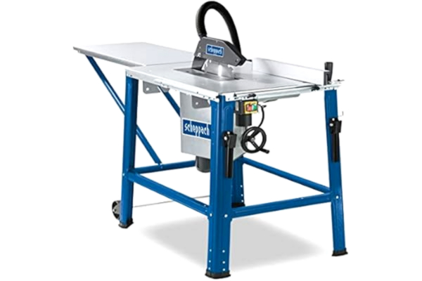 Scheppach  3901302915 cirkelzaag HS120o | + HM-zaagblad 24Z, dwarszaag, langsaanslag/tafelverbreding/compact/zaagbladbescherming (2200 W/44 kg/toerental: 2800 1/min)