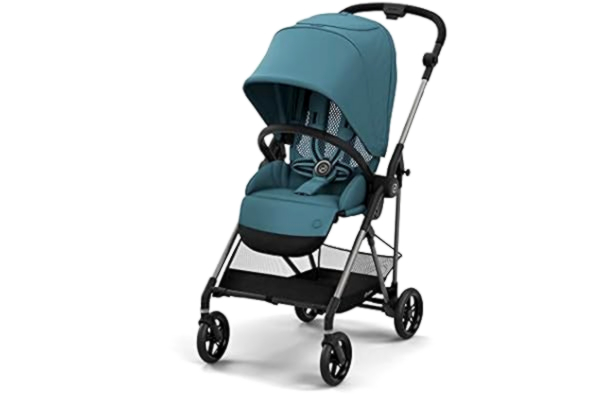 Cybex CYBEX Gold Melio Poussette, De la Naissance à environ 3 ans (max. 15 kg), Ultralégère (seulement 6,0 kg), Bleu (River Blue)
