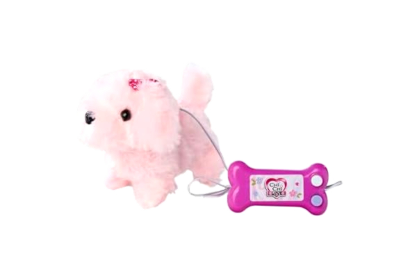 Simba  105893237 - ChiChi LOVE Gående Hundvalp - Hundvalp från ChiChi LOVE med Kabelstyrning som Går, Skäller och Vickar på Svansen, 17 cm, Från 3 år