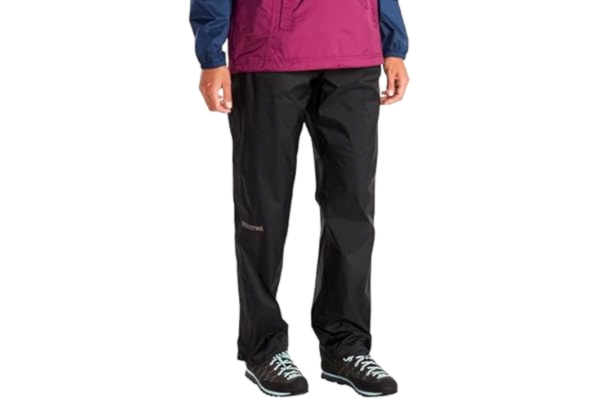 Marmot  Dam PreCip Eco hel dragkedja byxa, vattentät, andningsbar, lätt vandring, vindtät, svart, L