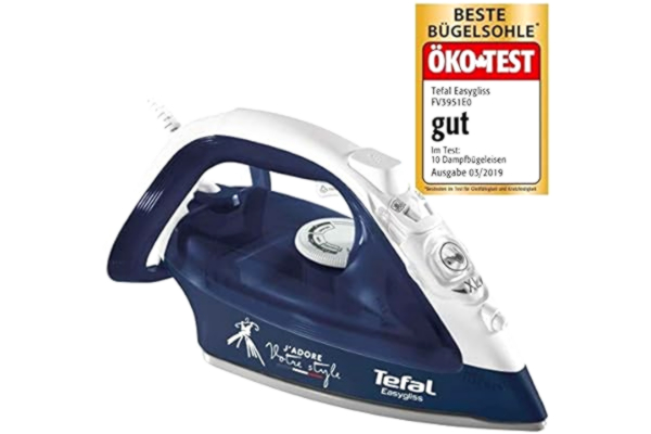 Tefal  2019 Easygliss Fer à repasser à vapeur 150 g Promopack + Silikon Bügelunterlage Bleu/blanc