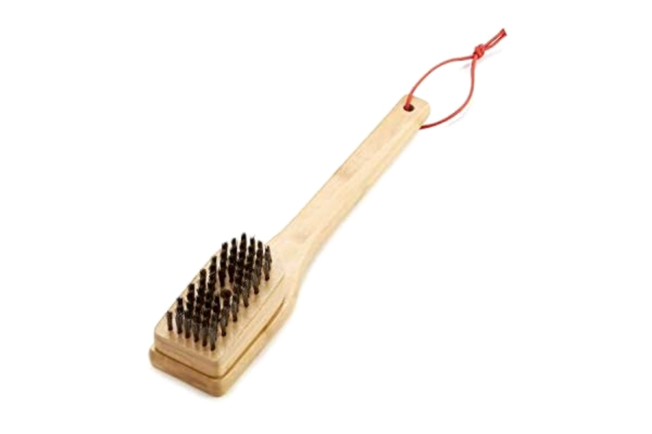 Weber  Grillborste i Bambu - Liten, 30cm, med Hållbara och Rostfria Stålborstar, Ergonomiskt Handtag, för Effektiv Rengöring av Alla Grillar, Tillverkad av Hållbart Material - Brun (6275)