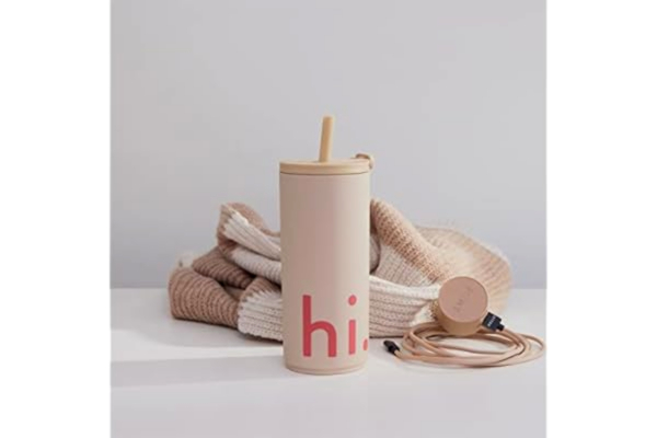 Design Letters  Kaffemugg 500 ml | Dryckesmugg med lock och sugrör | Kaffemugg to go BPA/BPS, återanvändbar | Campingmugg | kaffe att ta med sig, mugg | Present till kvinnor, män