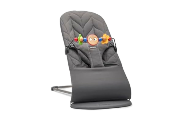 BabyBjörn  Bliss Woven Bundle -sitteri + lelu, Anthracite/Googly Eyes