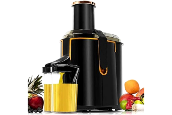 Cecotec  Centrifugeuse ExtremeTitanium 19000 XXL. Canal d’Entrée 75 mm, Disque en Titane, 2 Vitesses et Sans BPA, Noire, 19000 RPM, 1300 W.