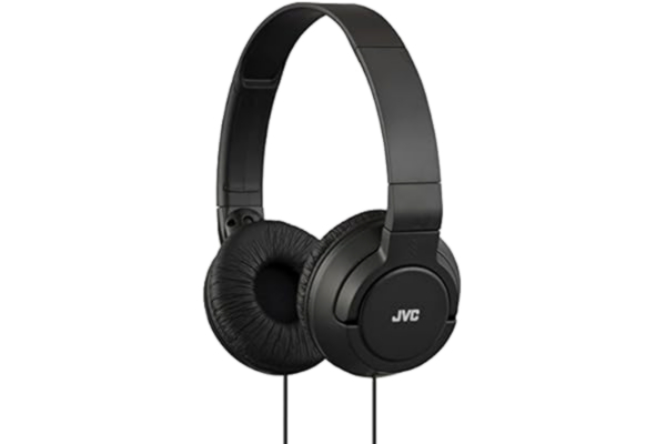 JVC  hopfällbara lätta kraftfulla bas-over-ear-hörlurar – svarta