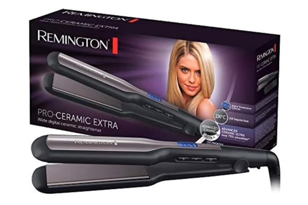 Remington  plattång, extra breda 45 mm stylingplattor med keramisk beläggning, digital display, 150-230°C, Pro-Ceramic S5525