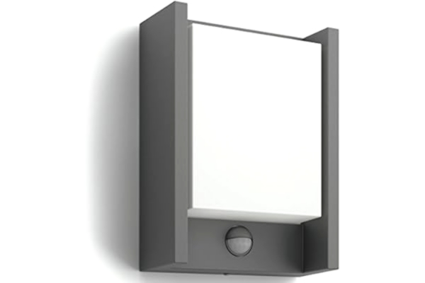 Philips  myGarden Arbour LED Utomhus Vägglampa Med Rörelsesensor, Grå/vit