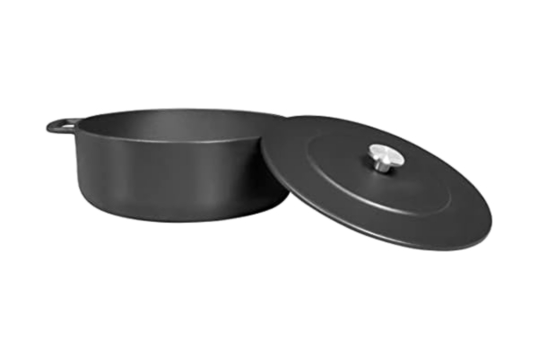 Combekk  Valurautapata, emaloitu, musta, 28 cm