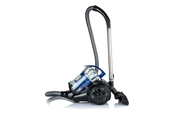 Domo Bagless Multi Cyclone Vacuum Cleaner in Black/Blue with Carbon and HEPA Filter, Powerful 800W AAA ECO Motor