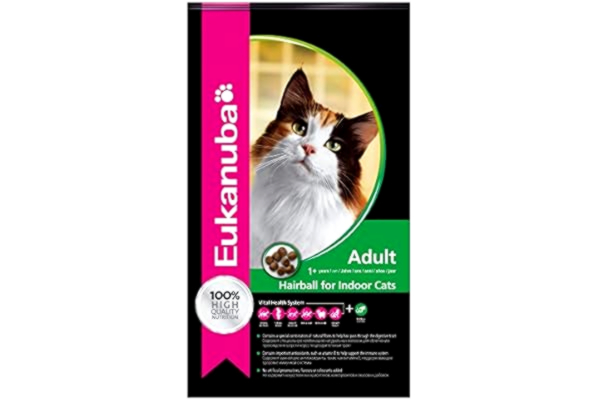 Eukanuba  Anti-hårbollar kattmat – premium torrfoder för att minska hårbollar, 2 kg