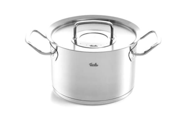 Fissler  Original Profi Collection/rostfritt stål kastrull (Ø 20 cm, 4 L) krukor inkl. metalllock, invändig skalning, tillverkad i Tyskland – induktion, silver