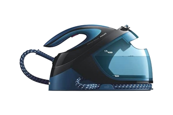 Philips  Generator Pary PerfectCare Performer - 2600W, Silne uderzenie pary 420g, Ciśnienie pompki 6,5 bara, Technologia OptimalTEMP, Zbiornik 1,8l, Niebieski/Szary (GC8735/80)