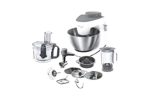 Kenwood Limited Kenwood Multi-One KHH323WH Pastry Kit, Multi-Functional Bowl + 3 Discs and Knives, Chopper, Blender Glass, Citrus Squeezer, 1000 W, Bowl 4.3 Litres, Plastic, White