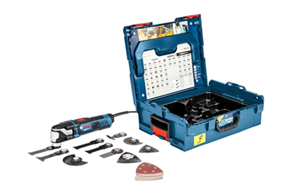 Bosch  Professional Multiverktyg GOP 55-36 (Starlock-verktygsfäste, 550 W, inkl. 9 x instickssågblad, 1 x deltaslipplatta, 25 x slippapper, L-BOXX 136)