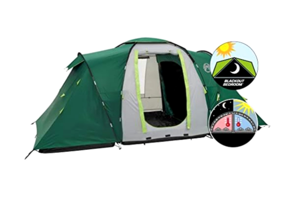 Coleman  Spruce Falls 4, Camping, Hård ramme, Gruppetelt, 4 person(er), Teltlærred, Grøn, Grå