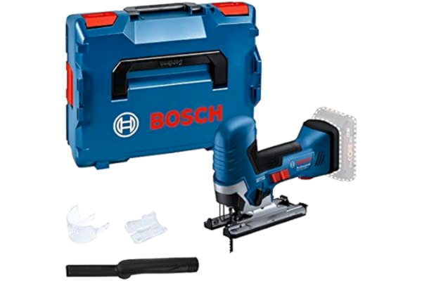 Bosch  Professional 18V System sladdlös sticksåg GST 18V-125 S (perfekt för figur- och tvärsågning, SDS-bladhållare, inkl. 1 x sticksågblad, dammutsugssats, i L-BOXX)