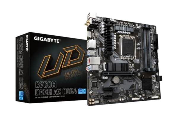 Gigabyte GIGABYTE B760M DS3H AX DDR4 Moderkort, Flerfärgad, 24 x 69 x 2.5 cm