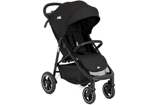 Joie Baby Joie varumärke barnvagnar, modell Buggy & Sportwagen Litetrax Pro bis 22 kg belastbar mit Schieber-Ablagefach & Regenschutz - Shale