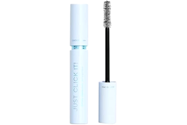 GOSH Cosmetics GOSH Just Click It! Vattentät mascara för extra längd och maximal volym I vegansk, parfymfri, allergicertifierad och svettbeständig I med innovativ klickstängning I 001 extrem svart