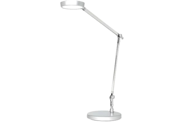 Unilux  Led Skrivbordslampa Senza 2.0 Skrivbordslampa Hög Ljuseffekt 3 Färgtemperatur och 3 Ljusnivåer Dimbar Touch Svängarm Arbetslampa Arkitektlampa Kontor Bordslampa, Grå