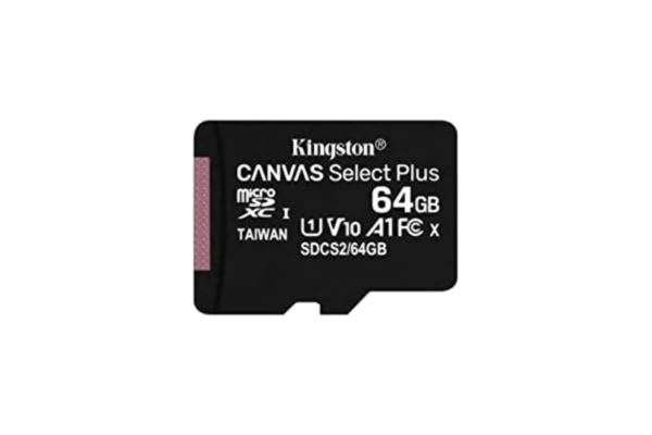Kingston  Canvas Select Plus SDCS2/64GB Micro SD-kort, Svart 64 GB