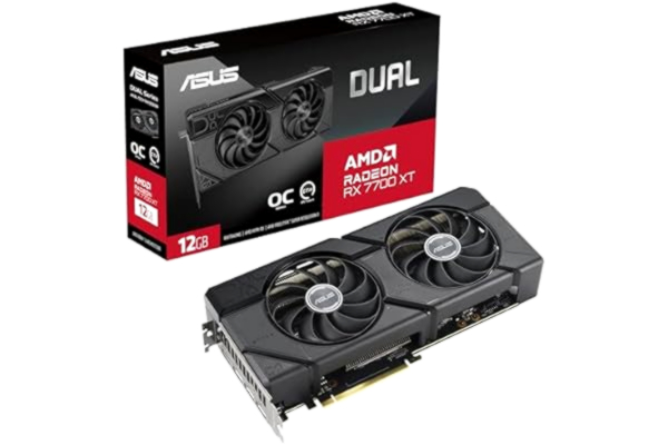 Asus ASUS Radeon RX 7700 XT DUAL OC - 12GB GDDR6 RAM - Näytönohjaimet