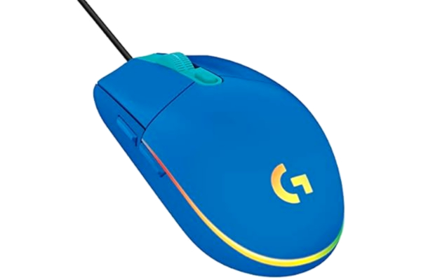 Logitech  G203 LIGHTSYNC Gaming Mouse with Customizable RGB Lighting, 6 Programmable Buttons, Gaming Grade Sensor, 8K DPI Tracking, Lightweight - Blue