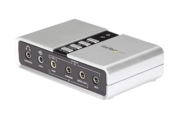 StarTech .com USB 2.0 Soundbox 7.1-adapter – externt USB-ljudkort med SPDIF Didital-ljud – externt ljudkort med 8 x 3,5 mm uttag (ICUSBAUDIO7D)