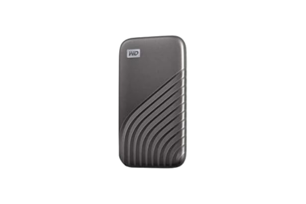WD  My Passport Portable SSD 500GB with NVMe Technology, USB-C, Read Speeds of up to 1050MB/s & Write Speeds of up to 1000MB/s. Works with PC, Xbox, PlayStation - Space Grey