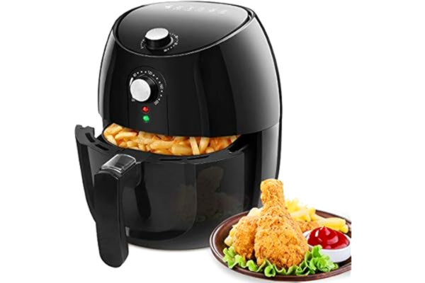 Aigostar  Hayden - Friteuse électrique sans huile, friteuse à air chaude, 1500W, format familial 3,5 L, panier de friture anti-adhérant, fonction d'arrêt automatique. Sans BPA, facile à nettoyer.