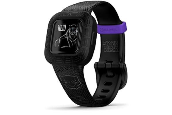 Garmin  vivofit jr. 3 - Marvel Black Panther - aktivitetssporer med bånd - silikone - sort - håndledsstørrelse: 130-175 mm - Bluetooth - 25 g