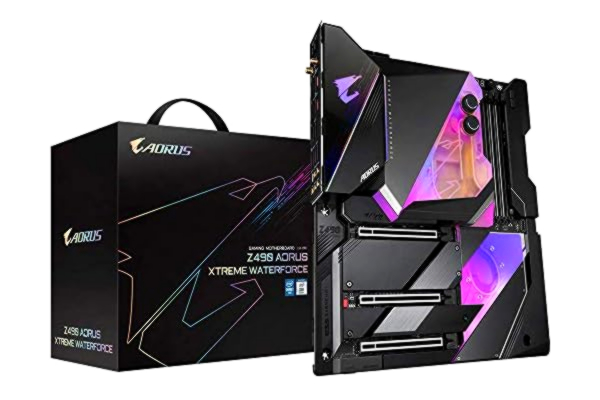 Gigabyte GIGABYTE Z490 AORUS XTREME WATERFORCE Intel LGA 1200 ATX Motherboard (16+1Phases Digital VRM, NanoCarbon Baseplate, Intel Thunderbolt3, Intel WiFi 6 802.11ax, AQUANTIA 10GbE LAN, Intel2.5GbE LAN, RGB)