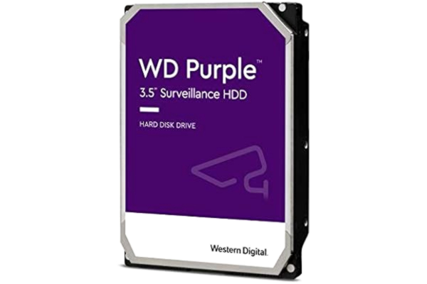 WD  Fioletowy wewnętrzny dysk twardy 1 TB (3,5 cala, dysk twardy do kamer monitoringowych, 5400 obr./min, 360 TB/rok, SATA 6 Gb/s, do pracy ciągłej), fioletowy