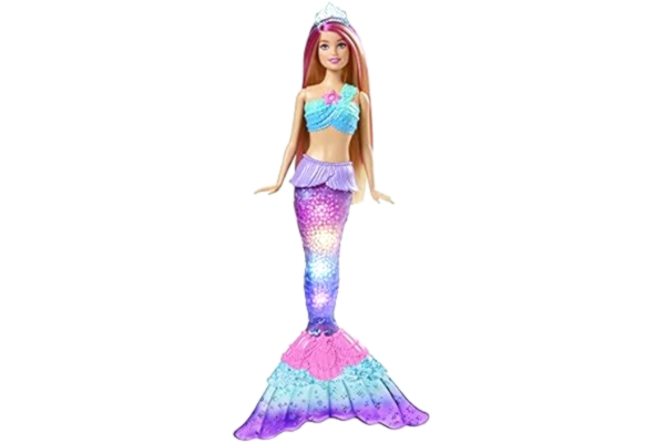 Barbie  Malibu Magic Light Mermaid HDJ36 Docka, 30 cm