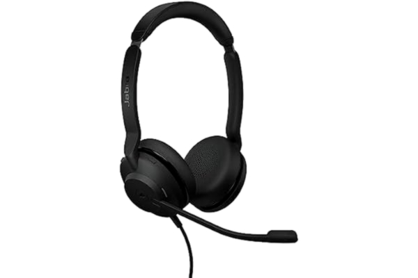 Jabra  Evolve2 30 SE trådbundet stereoheadset med brusreducering, samtalsteknik med 2 mikrofoner och USB-A-kabel – fungerar med alla plattformar för kommunikation, t.ex. Zoom och Google Meet – svart