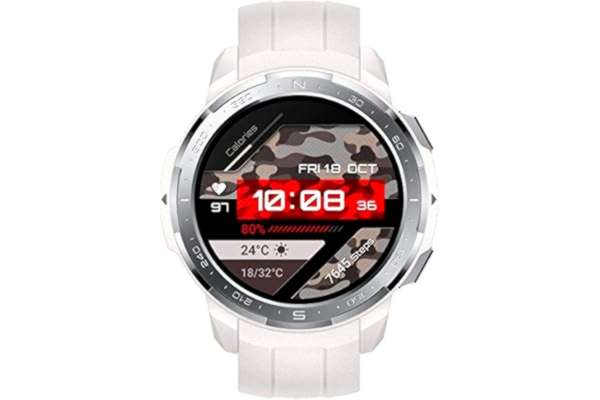 Honor HONOR Watch GS Pro Smartwatch (wyświetlacz AMOLED 35 mm, pomiar SpO2, pomiar tętna, sterowanie muzyką i telefon przez Bluetooth, wodoszczelność 50 m, GPS) [+ voucher Amazon 5 EUR], biały, 1.39inch, watch gs pro