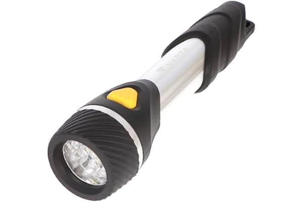 Varta VARTA Day Light Multi LED F20 ficklampa med 9 lysdioder (inkl. 2 x AA Longlife Power Batteri, perfekt för hushåll, camping, fiske, garage, nödfall, strömavbrott, utomhus)