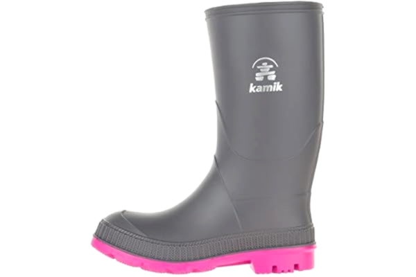 Kamik  Unisex barn Stomp gummistövlar, Grau kolmagenta Chm, 25 EU