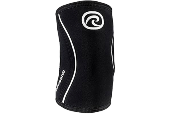 Rehband Rådjurband armbågsbandage av 5 mm SBR/neopren, armbågsärm för styrketräning, anatomisk design, halkfri och åtsittande för kvinnor och män, färg: svart, storlek: XL